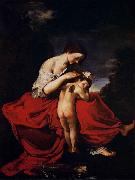 Giovanni da san giovanni Venus Combing Cupids Hair oil painting on canvas